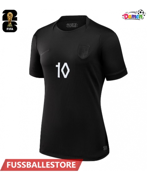 Günstige Norwegen Martin Odegaard #10 Auswärtstrikot Damen WM 2026 Kurzarm